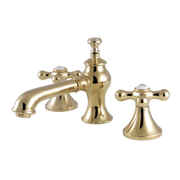 KC7062AX Vintage 8" Widespread Bathroom Faucet, Polished Brass